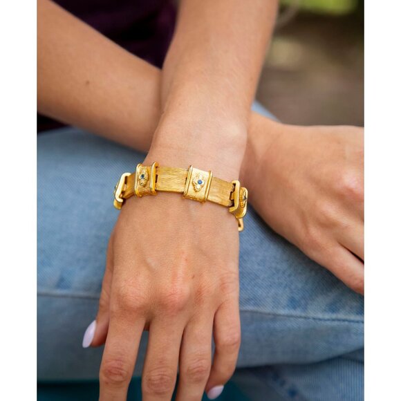 7 Inch Vintage Royal Victorian Bracelet By BSK - RG1 - Picture 3 of 7